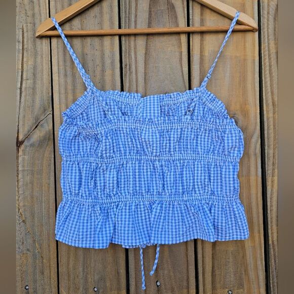 Blue Gingham Women's Top - Picture 5 of 8